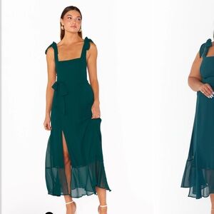 Show Me Your MuMu Teal Midi Dress